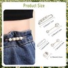 48Pcs Adjustable Waist Buckle Extender, 8Set Nail-Free Waist Buckle Snap