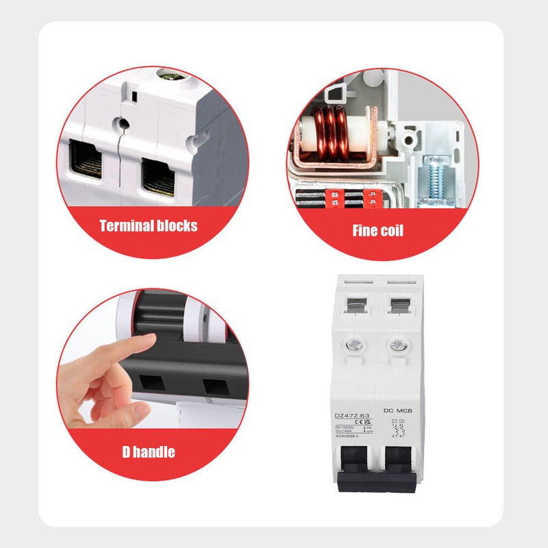 DC Circuit Breaker Overload Protection Magnetic System PV Circuit Breaker