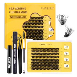 Melearch Lash Extension Kit, 160PCS DIY Lash Clusters Eyelash Extension Kit At Home, D Curl Individual Lashes Kit with Lash Bond and Seal Lash Remover Lash Applicator (40D, 8-16mm, Kit)