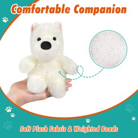 PEACH CAT West Highland White Terrier Dog Stuffed Animal 5.9" Cute Puppy Plushies Small Plush Toys Gifts for Kids