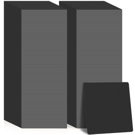 Disposable Paper Coasters Bulk, Cardboard Coasters 4 Inch White Coasters for Drinks DIY Crafts Arts Bar Wedding (Black,400 Pcs)