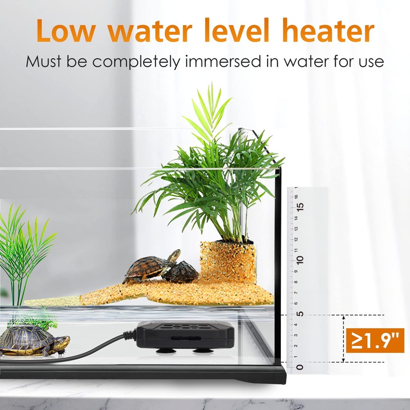 AQQA Aquarium Submersible Heater for Fish Tank,HD Temperature Display and