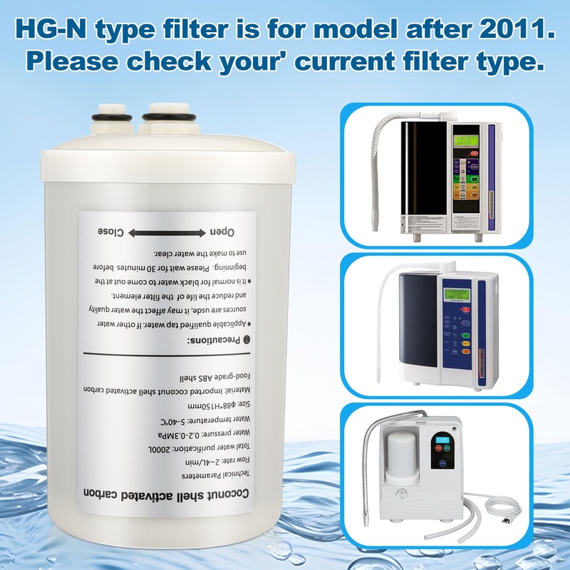 Qualirey 2 Pack Premium Filter Replacement Compatible with HG-N Type