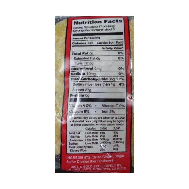 3 Packs Trader Joe's Crystallized Candied Ginger Sweet & Spicy