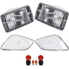 HECASA Clear Lens Bumper Signal + Side Marker Lights Compatible