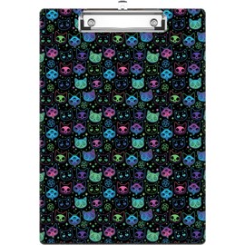 Cute Cats Clipboard, Cute Decorative Clip Board with Metal Clip Pretty Plastic Clipboards A4 Standard Size 12.6" X 8.9" for Kids, Teacher, Students, Nurses & Office