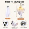 2-Pack Light-Up Hanging Ghost Decorations for Halloween – Warm LED
