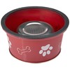 Trixie Plastic Coated Stainless Steel Long-Ear Bowl, 15 cm Diameter,