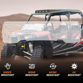 HECASA Half Windshield Compatible with 2014-2021 Polaris RZR XP 1000/ 4 1000/ S 1000/ TURBO/ 4 TURBO/ RZR 900/4 900 /S 900 /XC 900 Windscreen Clear