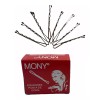 Mony Pasadores Negros Para Cabello Rizadores Punta De Goma Mony
