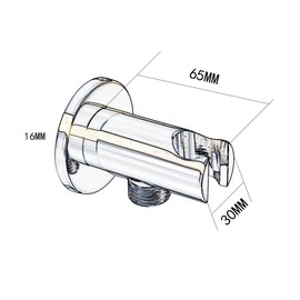 Hand Held Shower Head Holder with Hose Connector Shower Wand Holder Wall Mount,Handheld Shower Handle Sprayer Holder Shower Hose Adapter Shower Elbow with Spray Head Bracket Replacement Chrome