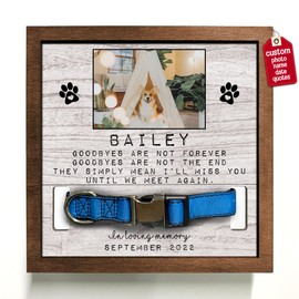 BfiGift Customized Dog Picture Frames Pet Memorial Gifts Pet Loss Gifts Dog Cat Grieving Picture Frame Pet Remembrance Heartfelt Sentimental Quote Memorial Plaques Christmas Plaque Birthday Gifts
