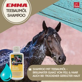 Tea Tree Shampoo Horse Shampoo for Horses Dogs with Tea Tree Oil 0.5 L Anti Dandruff Shampoo pH Neutral I Care Shiny Hair I Dog Shampoo with Tea Tree Oil Against Itching for Irritated Skin Fur Hair
