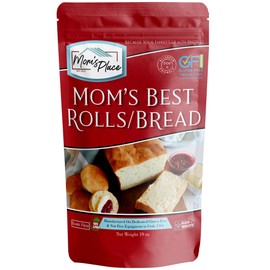 Mom's Place Gluten-Free Best Rolls & Bread Mix - Dairy Free, Nut Free, Soy Free, Corn Free, NON GMO, Preservative Free, 19 oz