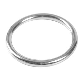 Tbest Climbing Rings, Welded Ring Stainless Steel O Ring 304 Stainless Steel Boat Marine Welded Ring O Round Ring Polished Circle for Yoga Rings, Pets, Diving, Climbing, Mountaineering (06060)