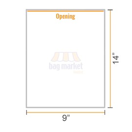 Bag Market | 9" x 14" Plastic Food Bags On A Roll - High Density Polythene - Fruit, Veg, Meat, Butcher, Sandwich (1 Roll - 500 Bags)