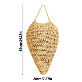 Fyfjur Gehäkelte Baumwolle Wespennest Attrappe, 3 Stück Haltbarkeit Hornissennest Attrappe für Terrasse, Traufen, Garten, Dekorative Artikel, Wespen Nestbau Verhindern (20x36cm, Khaki)