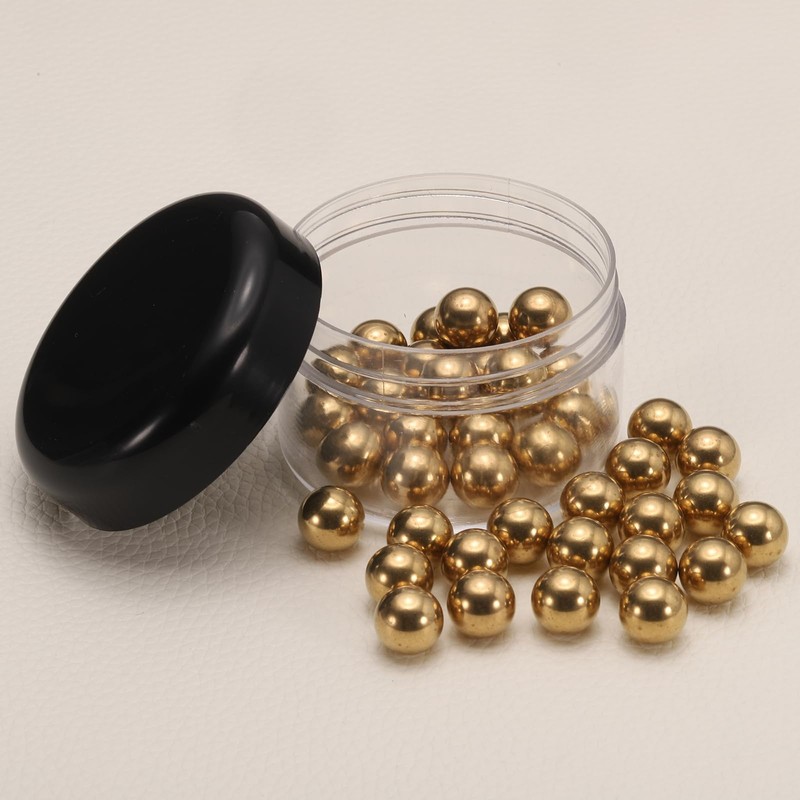 sourcing map 50 Pcs 10 mm Bearing Balls H62 Brass
