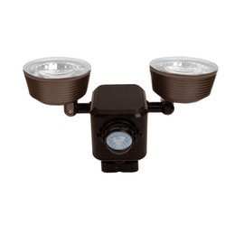 Lumenology Dual Security Motion Sensor Spotlights with Adjustable Heads and Sensitivity - Ultra-Bright 1,000 Lumen LED Flood Light - Waterproof/Outdoor (Dark Bronze)