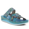 Spring Step L'Artiste Women's CAIMAN Wedge Slide Sandal Aqua EU