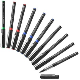Schneider Xtra 823 Rollerball Pen Assorted Colours (4 x Black, 3 Blue, 2 x Red, 1 Green)