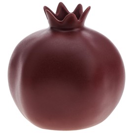 Woration Keramisch Braun Vase Granatapfel Form Kreativ Blume Vase Startseite Dekor Gesteck Ornamente für Kamin Schlafzimmer Wohnzimmer Büro Schreibtisch Tisch