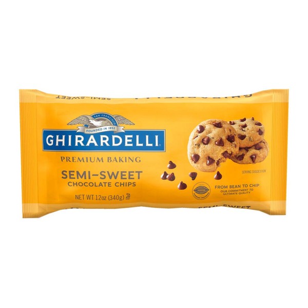 Ghirardelli Chocolate Company Semi-Sweet Chocolate Premium Baking Chips Chocolate Chips for Baking, 12 OZ Bag (6 Bags)