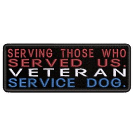 mybrand Serving Those Who Served Us Veteran Service Dog Embroidered Patch Iron-On/Sew-On Canine Breeds Best Friend Love My Pet Badge Emblem Tag Gift Applique for Vest Jacket Jeans Bag Clothing