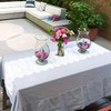 4 Pcs White Lace Table Runners 14 x 120 Inch