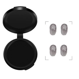 Thumbprint Ink Pad Professional Finger Ink Pad Quick-Drying Erasable Ink Pad with Clear Impressions for Identification and Security ID, Round (Black)