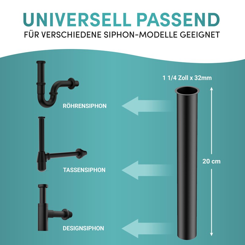 Engelbach® Universal Immersion Pipe for Siphon 200 mm Extension for