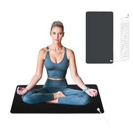 Grounding Mat Grounded Foot Pad 24"x36",Earth Connected Carbon Mat for Sleep with Testing Pen, Grounding Cord