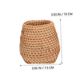 NOLITOY 1pc Handmade Woven Pen Container Creative Design Storage Basket for Home Organization Sturdy Desk Accessories for Sorting Sundries and Stationery