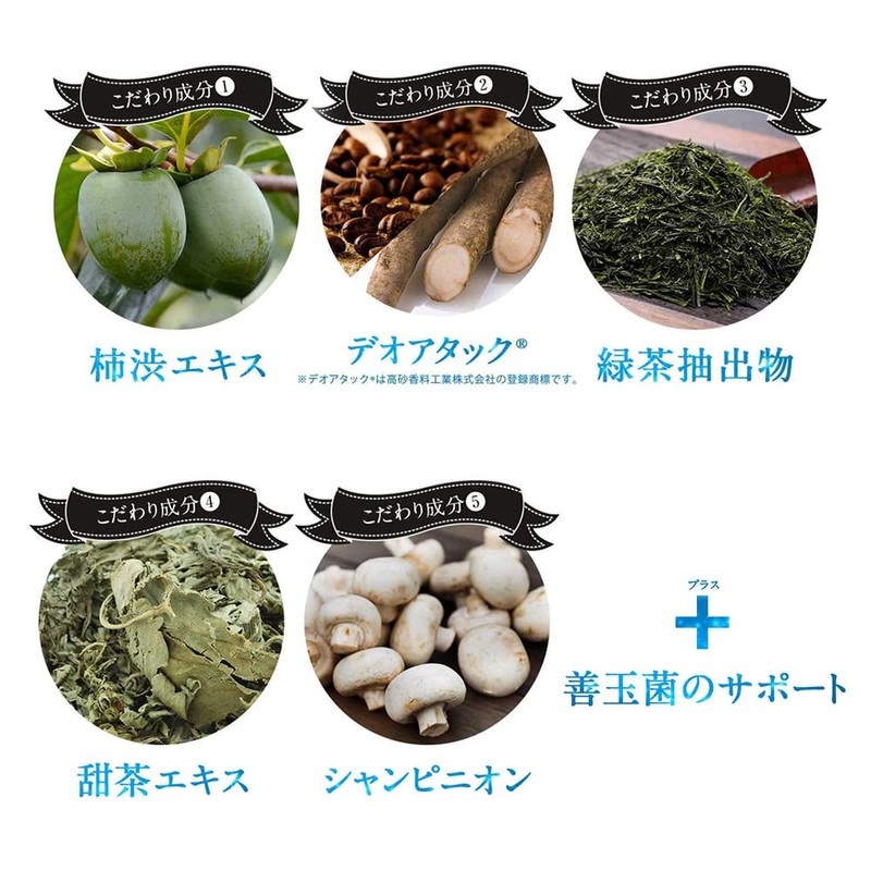 デオシーク サプリ 口臭 体臭 ニオイ スッキリ ケア シャンピニオン 柿渋 デオアタック
