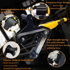 Pipe Tube Polisher Sander,1280W High-Power Industrial Grade Pipe Belt Sander with 6 Variable Speeds,Professional Polishing Tools for Grinding, Polishing,and Rust Removal (20Pcs SiC Sand Belts).