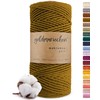 goldmariechen® Premium Macrame Yarn (Olive) | 3 mm x 100