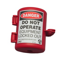 Zing Green Products 7105 USA Made Small Plug Lockout, Red, Recycled Plastic
