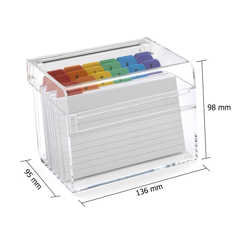 OSCO Clear Acrylic Index Box | Small | A to