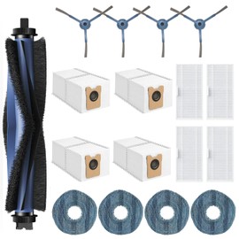 Replacement Parts Accessories for Eufy Omni C20:1-Roller Brush 4-Side Brush 4-HEPA Filter 4-Mop Pads 4 Dust Bags
