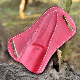 Aj Sanity Leather Sheath Handmade Leather Knife Sheath Pancake Fix Blade Belt Sheath Multi-tool Holster