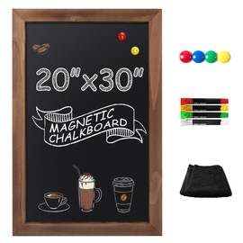 SELEAD Magnetic Chalkboard Words Sign - 20" x 30" Rustic 100% Real Wood Frame Wall Decor Bulletin Black Board for Home Kitchen, Business, Restaurant, Farmhouse