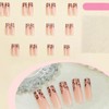 Press on Nails Medium French Leopard False Nails Artificial Print