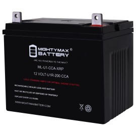 Mighty Max ML-U1-CCA-XRP 12V 200CCA Replaces Bush Hog M2254 Zero-Turn U1R Mower