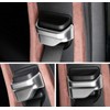 iJDMTOY Satin Silver Front Seat Belt Shoulder Height Adjustment Button