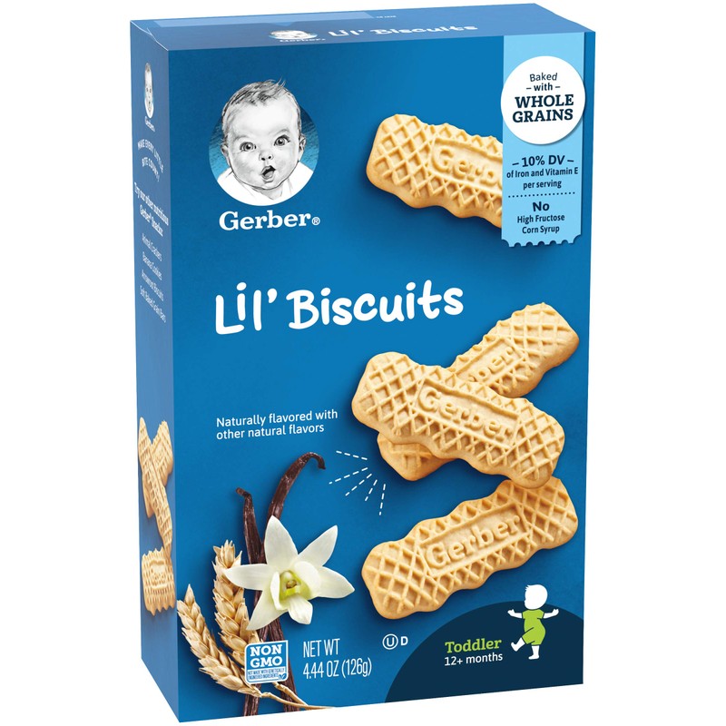Gerber Lil Biscuits, Baked with Whole Grains, Non-GMO & No