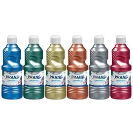 Prang Power Metallic Set Tempera Paint, 6 per