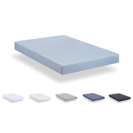 Todocama - Fitted sheet made from extra soft brushed microfibre. (Bed 105 x 190/200 cm, Light Blue)