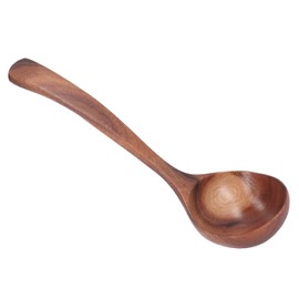 Wooden Soup Spoon, Wood Soup Ladle Serving Ladle Spoons Soup Ladle with Long Handle Wooden Spoons for Cooking Wooden Ladle for Cooking Serving Spoon Long Handle Large Wooden Ladles for Cooking(L)