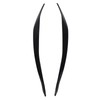 Front Headlight Eyebrow Cover ABS Black Front Headlight Lamp Eyebrow