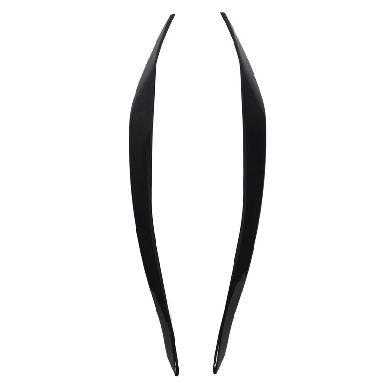 Front Headlight Eyebrow Cover ABS Black Front Headlight Lamp Eyebrow